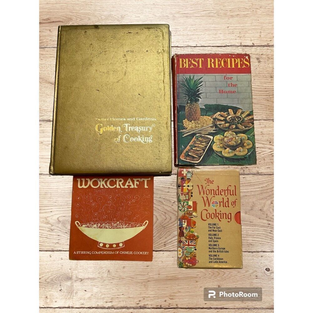 Vintage Cookbook Lot Better Homes Golden Wokcraft‎ Wonderful World of Cooking